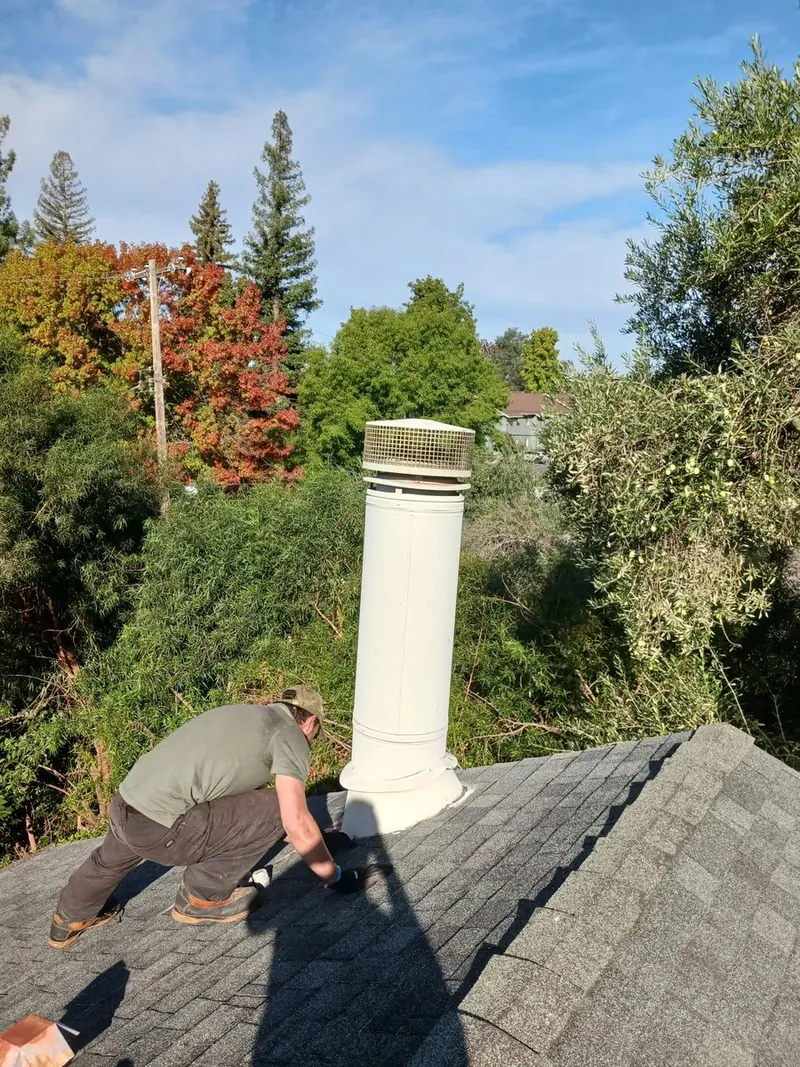 Crown rebuilt on a shingle roof